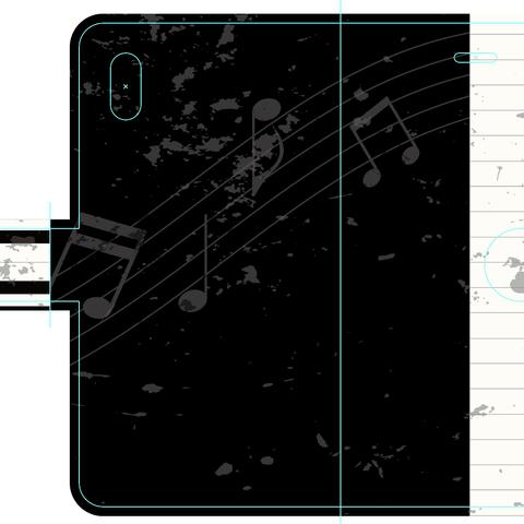 新品送料無料 iPhoneケース 手帳型 ピアノ1