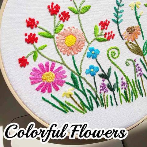 刺繍キット Spring Flowers フランス刺繍 かんたん 初心者さん 可愛い花デザイン ボタニカル