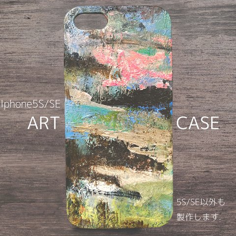  iphoneSE/5S アートケース 1点物  手描き ペイント iPhoneケース 22