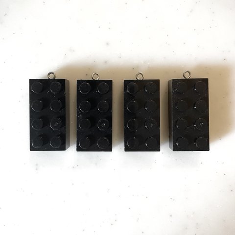 Black Rectangle Block Pendant Tops