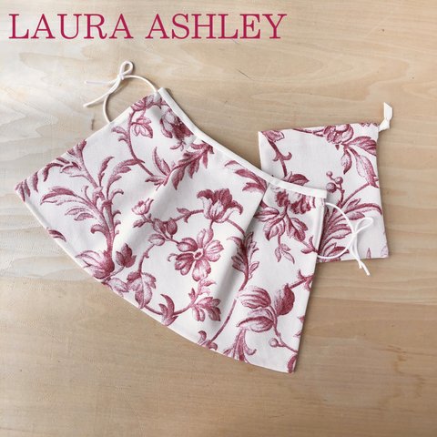 お試し価格★歌えるヴェールマスク 合唱・カラオケ用 LAURA ASHLEY アイアンワークスクロール クランベリー