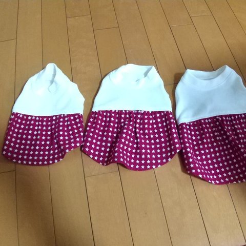 小さなワンコ服【白×ローズピンク】