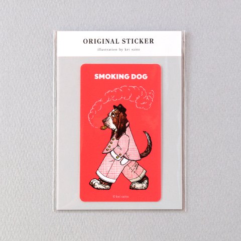 SMOKING DOG ステッカー