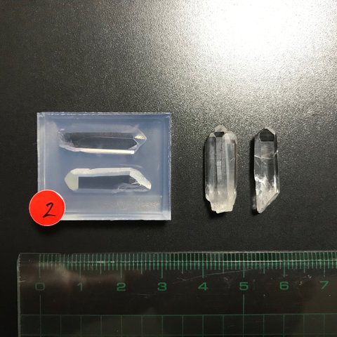 2 小 コロンビア水晶　2種セット　モールド