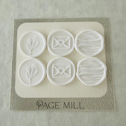 【White mix】sealing wax 6個set