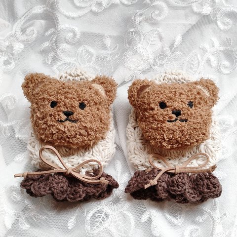 baby mittens bear