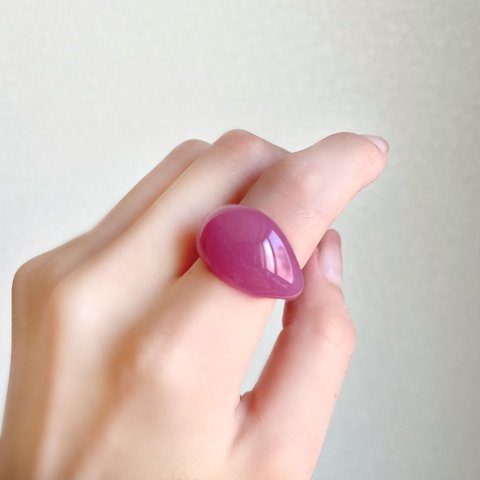 -pink berry- ガラス リング glass ring