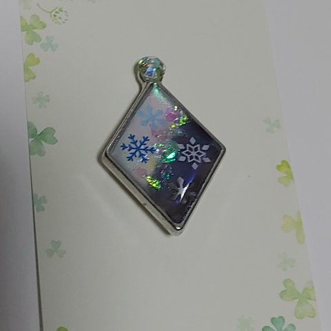 【ハンドメイド】雪の結晶 ポニーフック 3