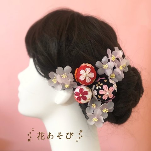 和装 髪飾り 桜　和玉