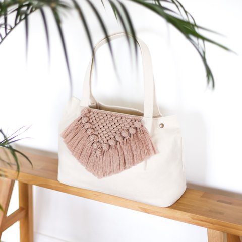 Macrame Coconut Tote Bag