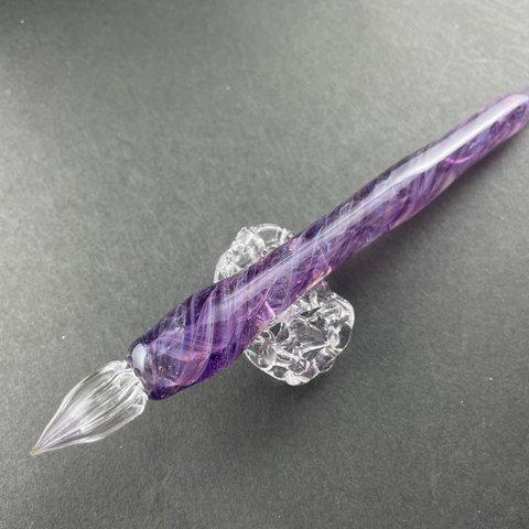 紫のフューミングガラスペン