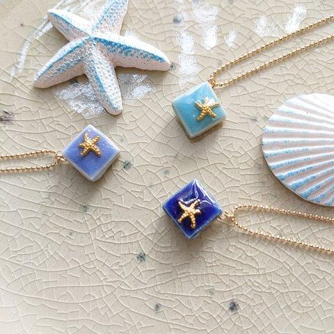 ビーズアクセサリー　ネックレス　【ミニタイルネックレス】+++KOLORS+++　