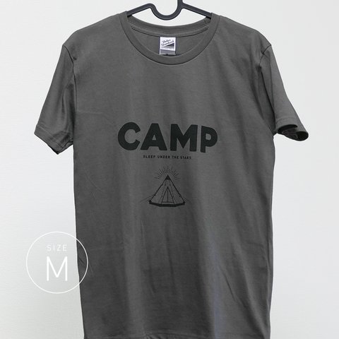 CAMP Tシャツ（メンズM／チャコール）