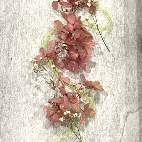 花材 ハーバリウムキット  桜色〜プリザーブドフラワー  紫陽花 かすみ草