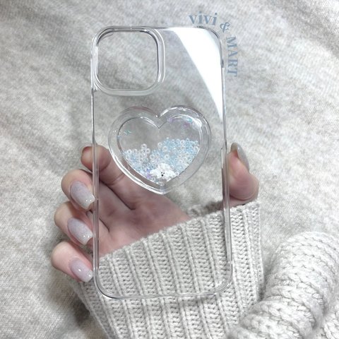 〘　meringue poodle in the heart　〙クリアハードiPhoneケース