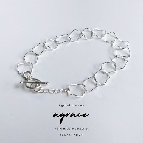 〜なみなみ〜  ニュアンス シルバーチェーンブレスレット silverchain bracelet silver925