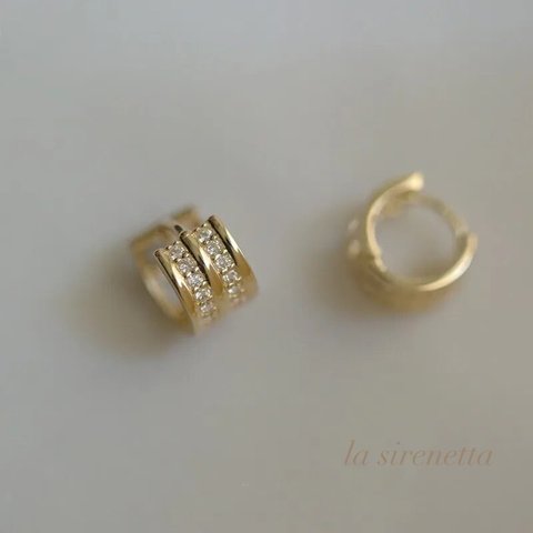 受注製作 ＊ two line hoop pierce