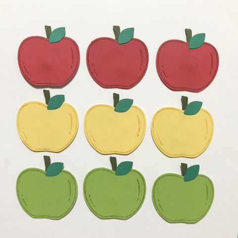 りんごカード 9枚 🍎       林檎 アップル Apple スタンピンアップ ミニカード メッセージカード