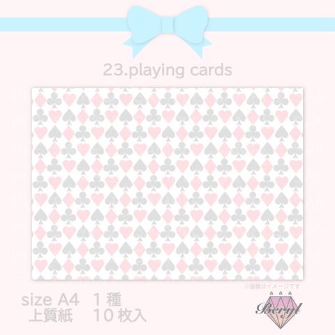 ラッピングペーパー23.playing cards