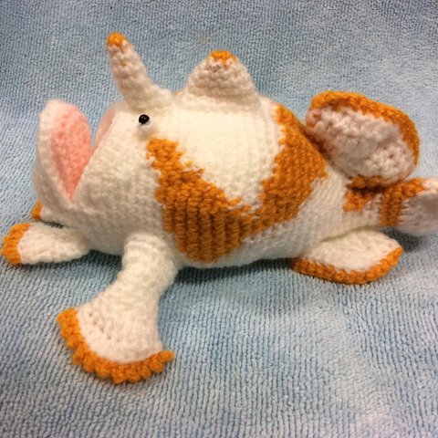 かぎ針編み海洋生物カエルアンコウかわいい編みぐるみ　Crochet Sea Creatures frogfish Amigurumi