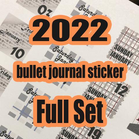 【2022年】bullet journal用★日付シール【Full Set】