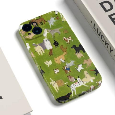  【緑の草むらのかわいい犬】 iPhone手帳型スマホケース携帯ケース*15promax*iphone14*iphone13*iphone12*iphone11 送料無料  クリスマスプレゼント
