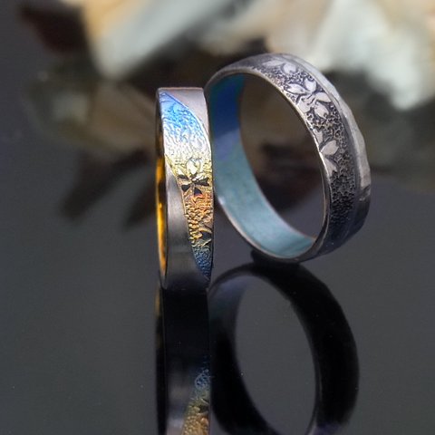 チタン手彫り結婚指輪