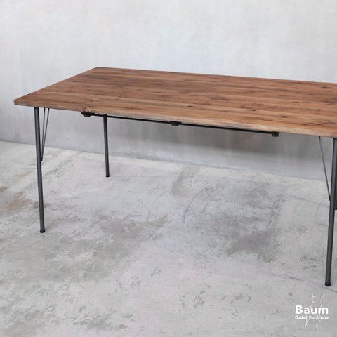 54 [Sugi Dining Table A-Type] 送料無料 ダイニングテーブル 150cm スギ材 アイアン