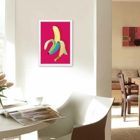 バナナシリーズ3/８　　ポスター　 A4　アートポスター  　アート（イラスト・グラフィック）seiで検索　フルーツ　バナナ　549