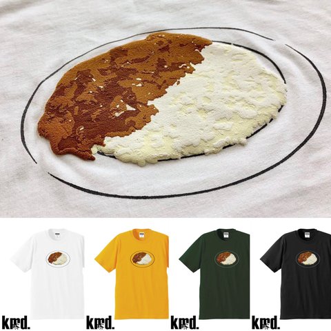 【kmd.】 3DカレーライスTシャツ