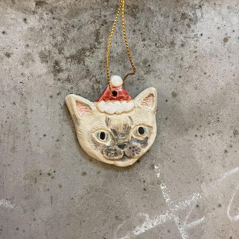 オーナメント シャム猫 風【陶芸雑貨 猫】