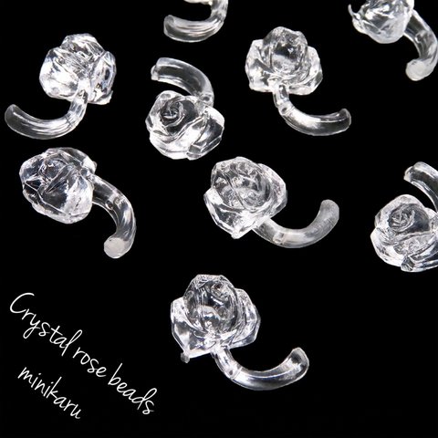 お値下げしました💕8pcs)crystal rose beads 