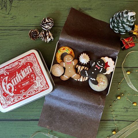 【特集掲載】クッキー缶 マグネットセット クリスマス CHRISTMAS COOKIES MAGNET SET
