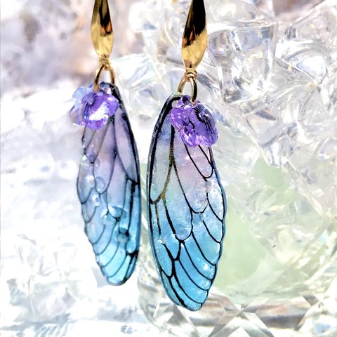 妖精の翅ピアスfairy wing earrings【再販】