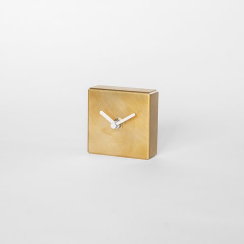 【特集掲載品】置き時計/真鍮　minimal table clock <SQUARE> / brass