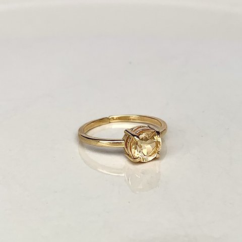 ❇︎ 天然石 ❇︎ シトリン のリング　Minette☆ RING058   ❇︎ フリーサイズ 指輪 ❇︎