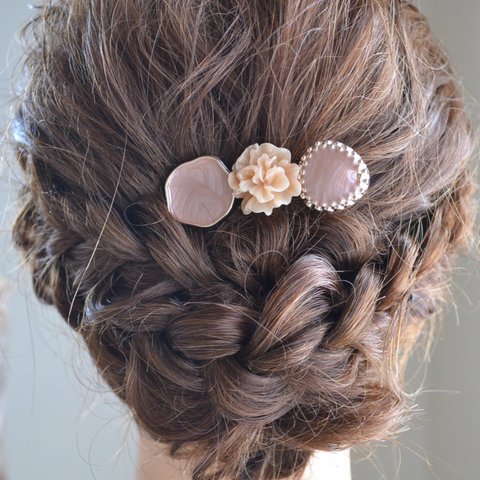 antique pink ヘアクリップ