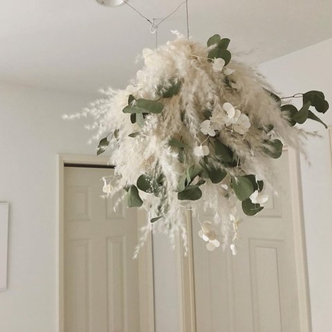 flying wreath "humming" フライングリース パンパスグラス リース ユーカリ