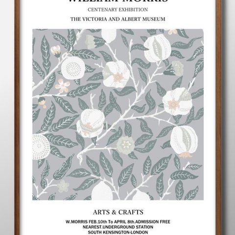 1-9440■ポスター　A3サイズ　『ウィリアム・モリス』　アート　イラスト　北欧　デザイン　上級マット紙　　