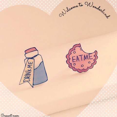 ~Alice in Wonderland ブローチ~Drink me・Eat me