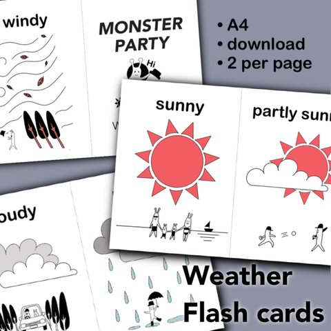 Weather Flash cards 1/2