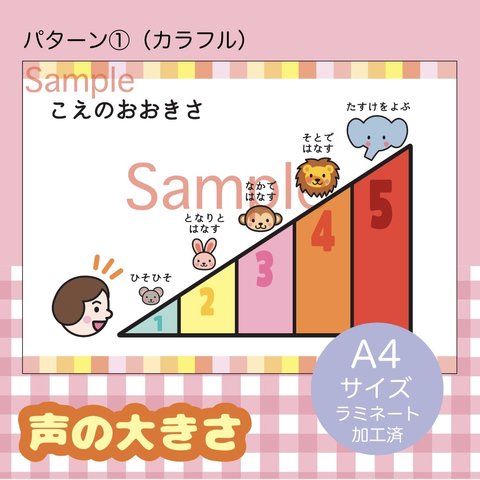 声の大きさ【女の子】　視覚支援　こえのものさし　発達障害　自閉症　幼稚園　小学校