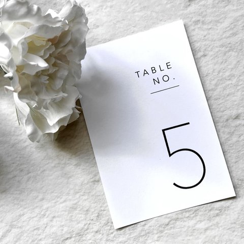 🕯ˊ˗ テーブルナンバー 4枚 | line 1 | 数字 | 結婚式