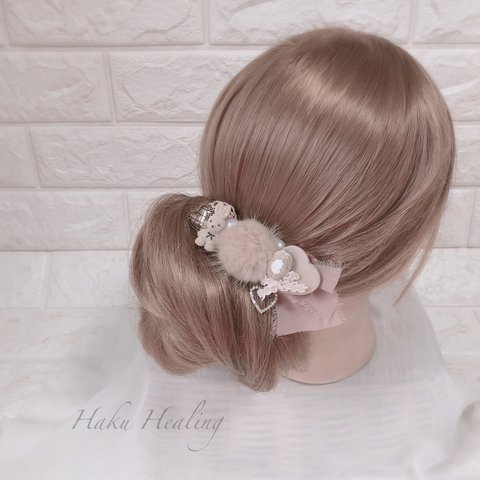 うさぎさん(ᐢ.  ̫ .ᐢ) ヘアクリップ