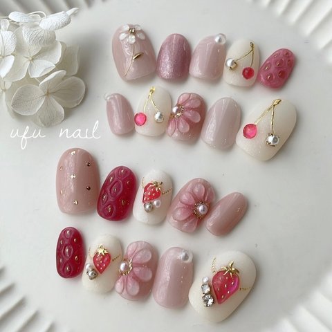 1.jewelry cherry or 2.strawberry nail