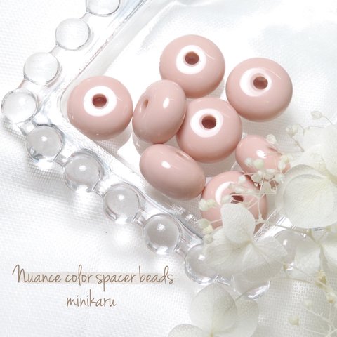 セール❤️milk strawberry(10pcs)Nuance color spacer beads
