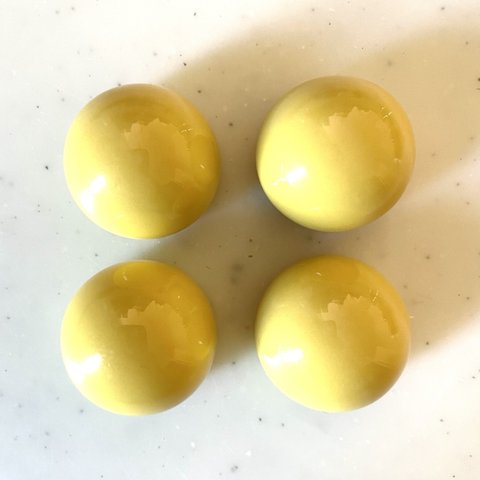 Yellow 24mm Domed Cabochons