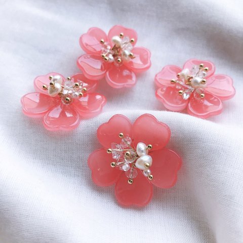 ♡#85(2pcs)＊お花のパーツ＊