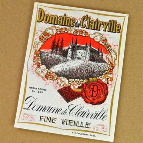 1枚/ Vintage ラベル Vol. 3（Domaine de Clairville）DA-LA003