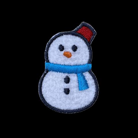 刺繡ワッペン　クリスマス【雪だるま】